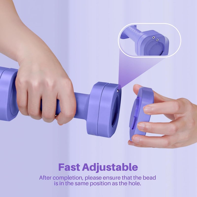 Zempox Adjustable Dumbbell Set of 2, 4 in 1 Free Weights Dumbbells Set for Women, Hand Weights for Women at Home, Each 2lb 3lb 4lb 5lb with TPU Soft Rubber Handle for Home Gym Exercise Training - Image 3